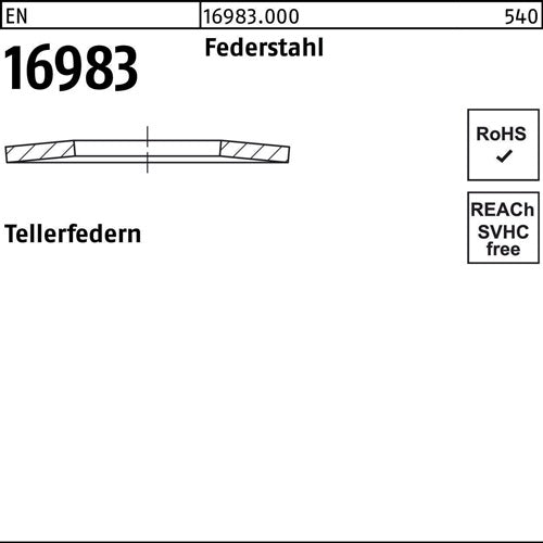 Tellerfeder EN 16983 10x 32x05 Federstahl 200 Stück - VPE: 200