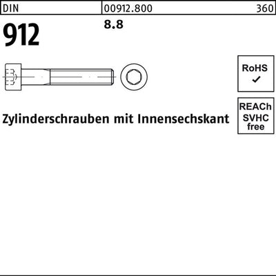 Zylinderschraube DIN 912 Innen-6kt M27x 85 88 10 Stück - VPE: 10