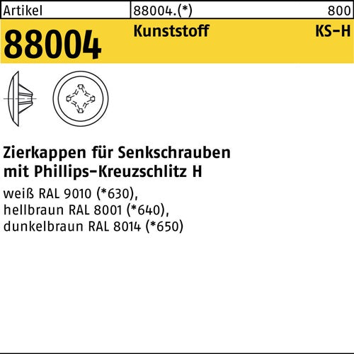 Zierkappe R 88004 fPH 2x12/35-5 Ku dunkelbraun 1000St - VPE: 1000
