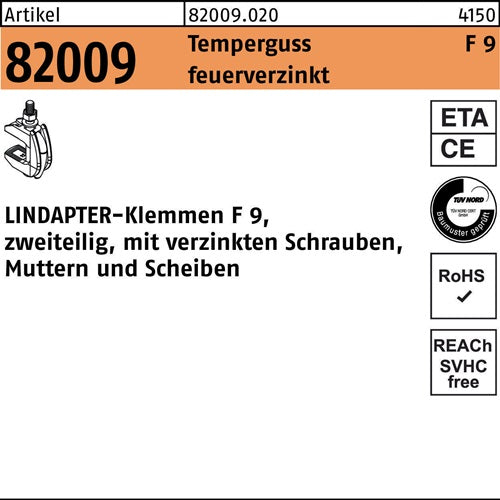 Klemme R 82009 GTW 40 F 9 M20/32 - 82 Temperguss feuerverz 1St LINDAPTER