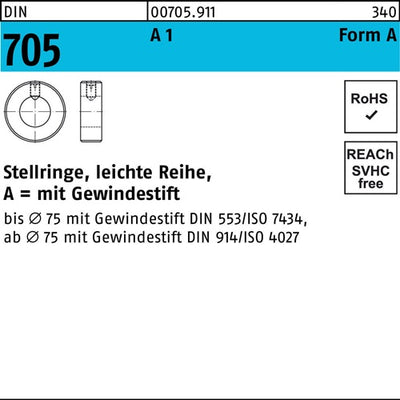 Stellring DIN 705 mGewindestift A 35 x 56 x 16 A 1 leichte Reihe 1 Stück
