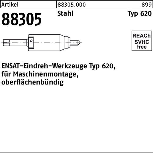 Eindrehwerkzeug R 88305 Typ 620 M14 Stahl 1 Stück ENSAT