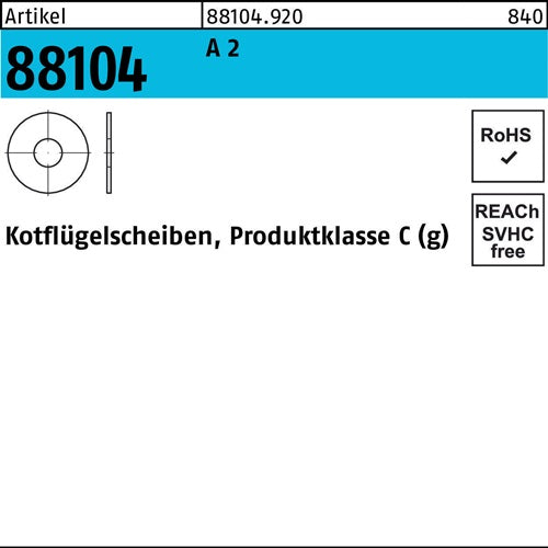 Kotflügelscheibe R 88104 84x20x15 A 2 100 Stück - VPE: 100