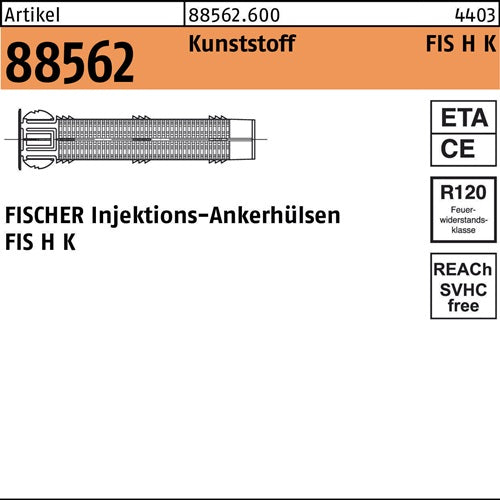 Injektionsankerhülsen R 88562 FIS H 20x200 K Ku 20 Stück FISCHER - VPE: 20