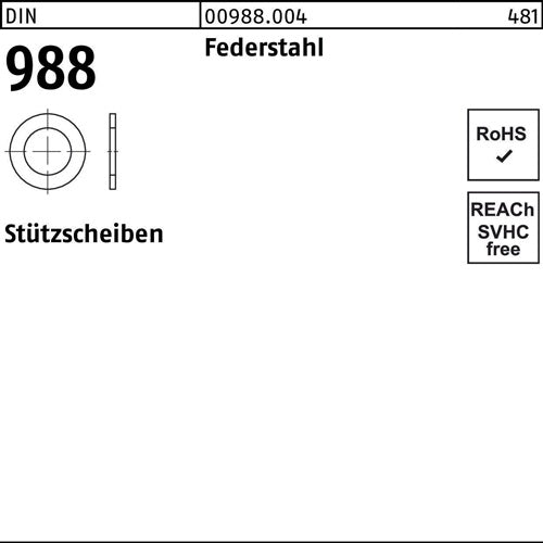 Stützscheibe DIN 988 28 x 40 x2 Federstahl 250 Stück