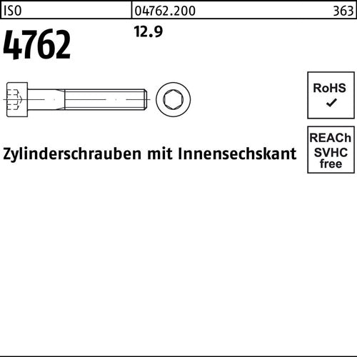 Zylinderschraube ISO 4762 mInnensechskant M 16 x 370 129 10 Stück