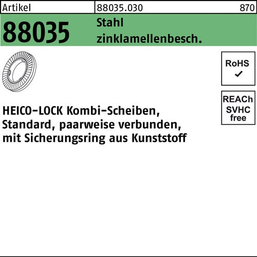 Kombischeibe R 88035 HKS-16 Stahl flZnnc 1 Stück HEICO