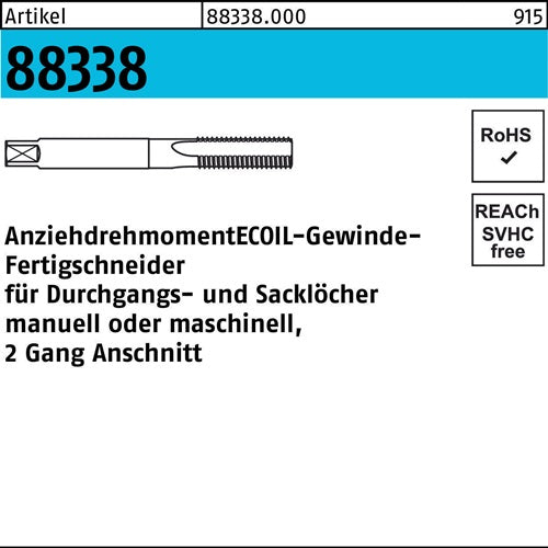 Gewindefertigbohrer R 88339 M8x 1 Stahl 1 Stück AMECOIL