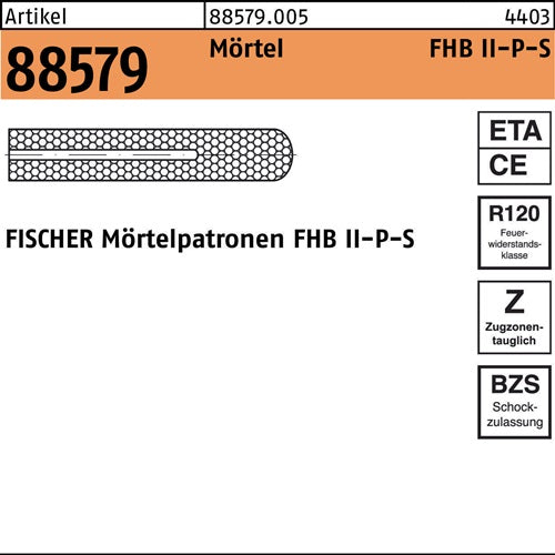 Mörtelpatrone R 88579 FHBII-P 24x170 fFHB-S 4 Stück FISCHER - VPE: 4