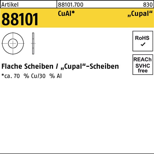 Unterlegscheibe R 88101 6/65x 15x 1 CuAl 200 Stück - VPE: 200