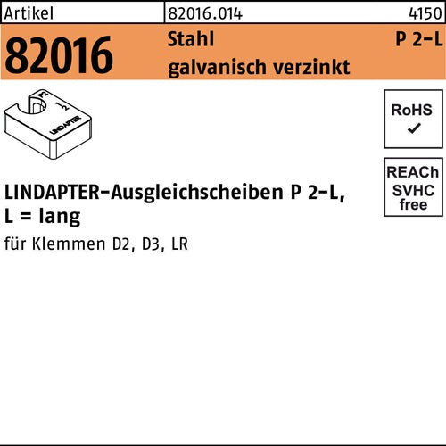 Ausgleichscheibe R 82016 GTW 40 P2 M10/100 Stahl galvverz 1St LINDAPTER