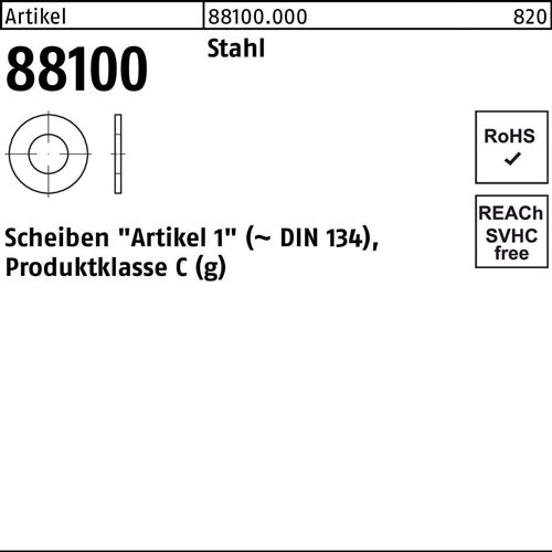 Unterlegscheibe R 88100 275x 55x35 Stahl 100 Stück - VPE: 100