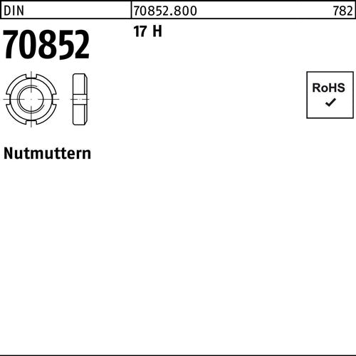 Nutmutter DIN 70852 M 45 x 15 17 H 10 Stück