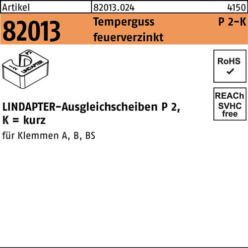 Ausgleichscheibe R 82013 GTW 40 P2 M20/200 Temperguss feuerverz 1St LINDAPTER