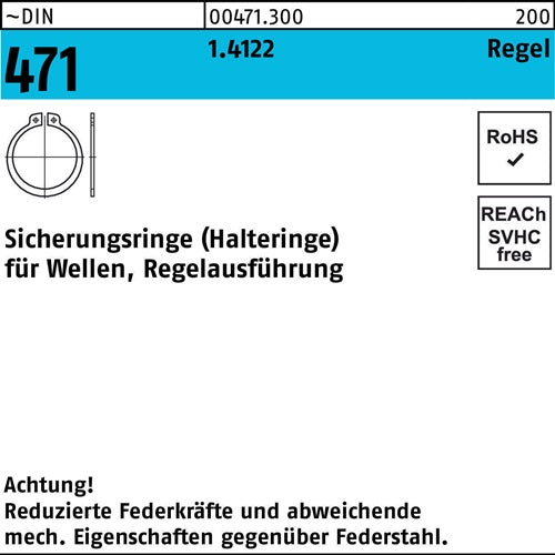 Sicherungsring DIN 471 56 x 2 14122 Regelausf 1 Stück