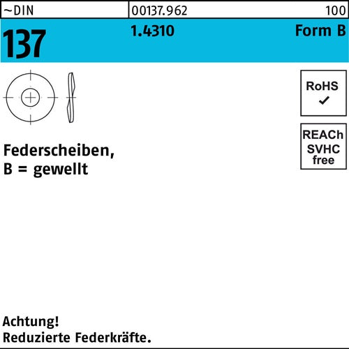 Federscheibe DIN 137 B 5 14310 100 Stück