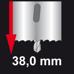 Lochsägensatz 12-teilig 19 - 64 mm Schnitttiefe 38 mm HSSE-Co8-Bi-Metall RUKO – Ansicht 5