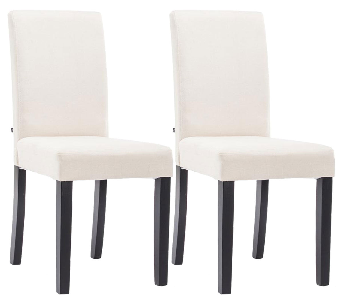 2er Set Esszimmerstuhl Ina Stoff schwarz