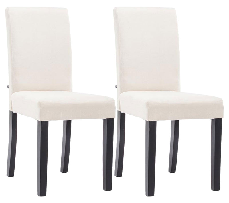 2er Set Esszimmerstuhl Ina Stoff schwarz