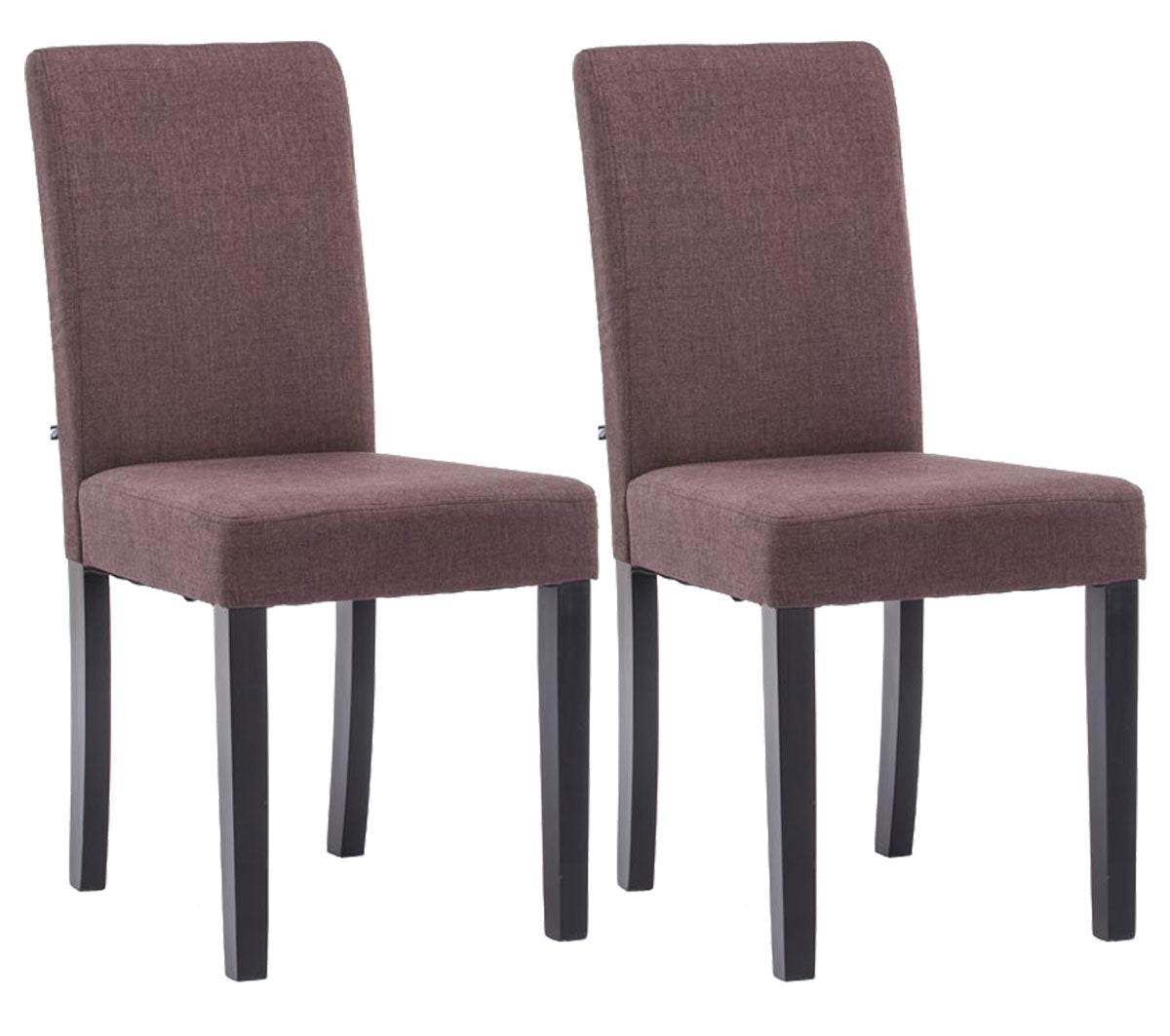 2er Set Esszimmerstuhl Ina Stoff schwarz