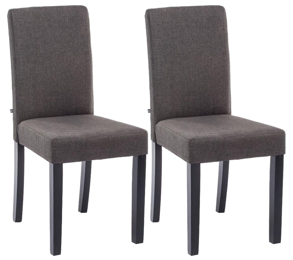 2er Set Esszimmerstuhl Ina Stoff schwarz – Ansicht 15