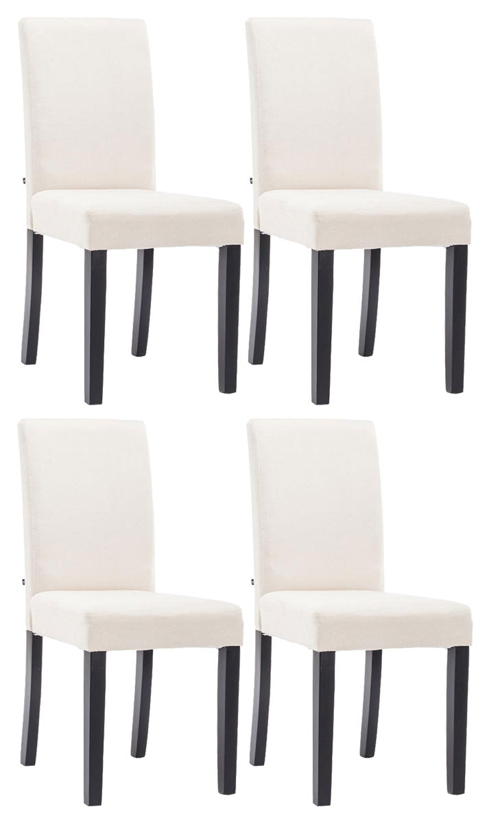 4er Set Esszimmerstuhl Ina Stoff schwarz