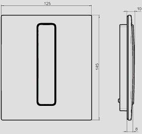 SANIT Urinal Abdeckplatte Ineo Bright Kunststoff weiß – Ansicht 3