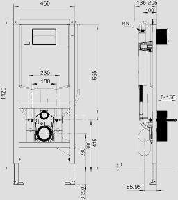 SANIT WC-Element INEO PLUS behindertengerecht 1120/450 – Ansicht 3
