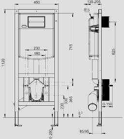 SANIT WC-Element INEO PLUS 450 ohne Wandhalter – Ansicht 3