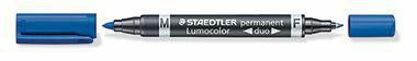 Permanentmarker STAEDTLER® Lumocolor® Duo 348 06 und 15mm blau STAEDTLER