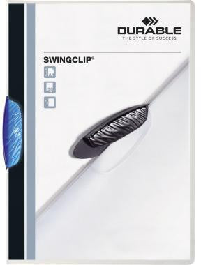 Klemmmappe DURABLE SWINGCLIP® DIN A4 Polypropylen Farbe der Rückseite: transparent Farbe der Klemme: blau DURABLE