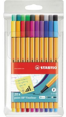 Fineliner STABILO® point 88® 04mm farbig sortiert 20 St/Pack STABILO