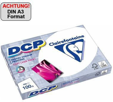 Farblaserpapier Clairefontaine DCP DIN A3 100g/m² elementar chlorfrei gebleicht hochweiß 500 Bl/Pack CLAIREFONTAINE