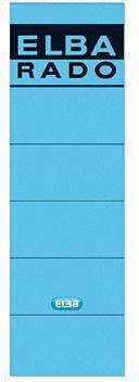 Ordnerrückenetikett ELBA breit/kurz 59 x 190 mm (B x H) selbstklebend ohne Griffloch blau 10 Etik/Pack ELBA