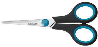 Universalschere Westcott Easy Grip 140mm Rechtshänder Stahl schwarz/blau WESTCOTT