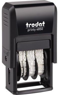 Datumstempel trodat® PrintyT 4850 23 x 12 mm (B x H) BEZAHLT 2 Druckzeilen blau/rot TRODAT