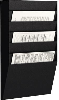 Prospekthalter Paperflow 311 x 502 x 79 cm (B x H x T) DIN A4 Polystyrol schwarz 6 Fächer PAPERFLOW