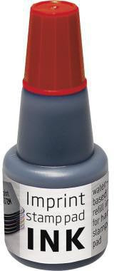 Stempelfarbe Stempelkissen Imprint rot Kunststoffflasche 24ml WITHOUT BRAND