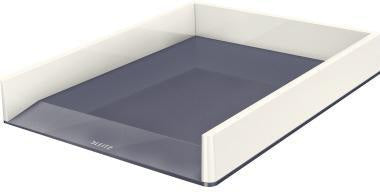 Briefablage Leitz WOW Duo Colour DIN A4 DIN C4 Folio Letter Polystyrol Farbe: grau/weiß LEITZ