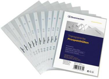 Prospekthülle Soennecken DIN A5 008mm oben offen Polypropylen transparent 10 St/Pack SOENNECKEN
