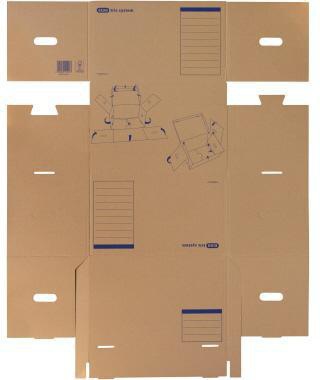 Archivbox ELBA tric 545 x 32 x 36 cm (B x H x T) DIN A4 mit Archivdruck Wellpappe naturbraun ELBA