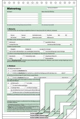 Mietvertrag SIGEL DIN A4 selbstdurchschreibend 1 Durchschlag 4 x 2 Bl SIGEL