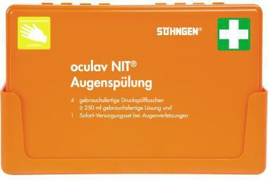 Augenspülstation SÖHNGEN® oculav NIT® 26 x 16 x 8 cm (B x H x T) 4 x 250 ml Druckspülflaschen Augenkompressen Augenklappe