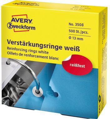 Lochverstärkungsringe Avery Zweckform 13mm weiß 500 St/Pack Avery Zweckform 13mm weiß 500 St/Pack AVERY ZWECKFORM