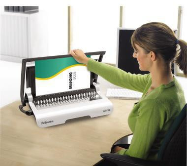 Plastikbindegerät Fellowes® Star+ 448 x 8 x 28 cm (B x H x T) DIN A4 19mm weiß FELLOWES – Ansicht 4