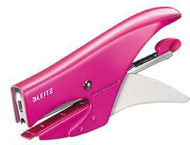 Heftzange Leitz WOW P2 No 10 fest 15 Bl (80 g/m²) Metall pink LEITZ