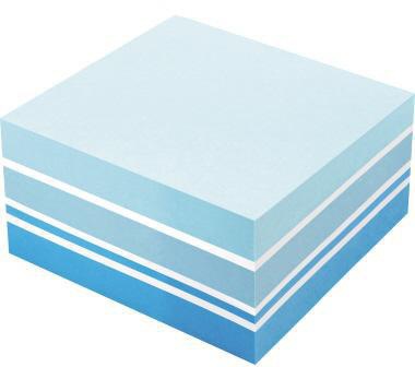 Haftnotizwürfel Soennecken Farbmix Brilliant 75 x 75 mm (B x H) blau weiß 400 Bl SOENNECKEN