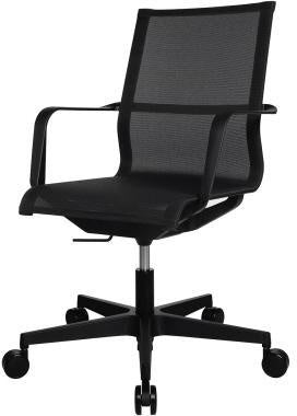 Bürodrehstuhl TOPSTAR SITNESS® Life 40 44-57cm Rolle hart gebremst (für Teppichboden) Polyamid schwarz TOPSTAR