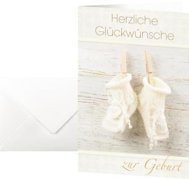 Faltkarte SIGEL Glückwunschkarte 220g/m² farbig Baby 10 St/Pack SIGEL