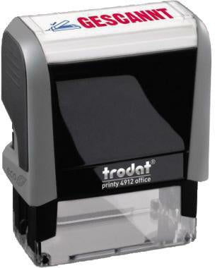 Textstempel trodat® Office PrintyT 4912 47 x 18 mm (B x H) Gescannt blau/rot TRODAT